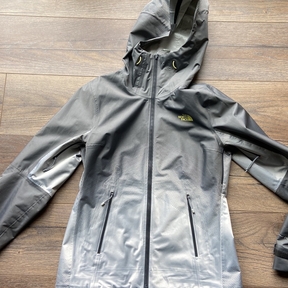 The North Face Women's Gray Hooded Waterproof Jacket
